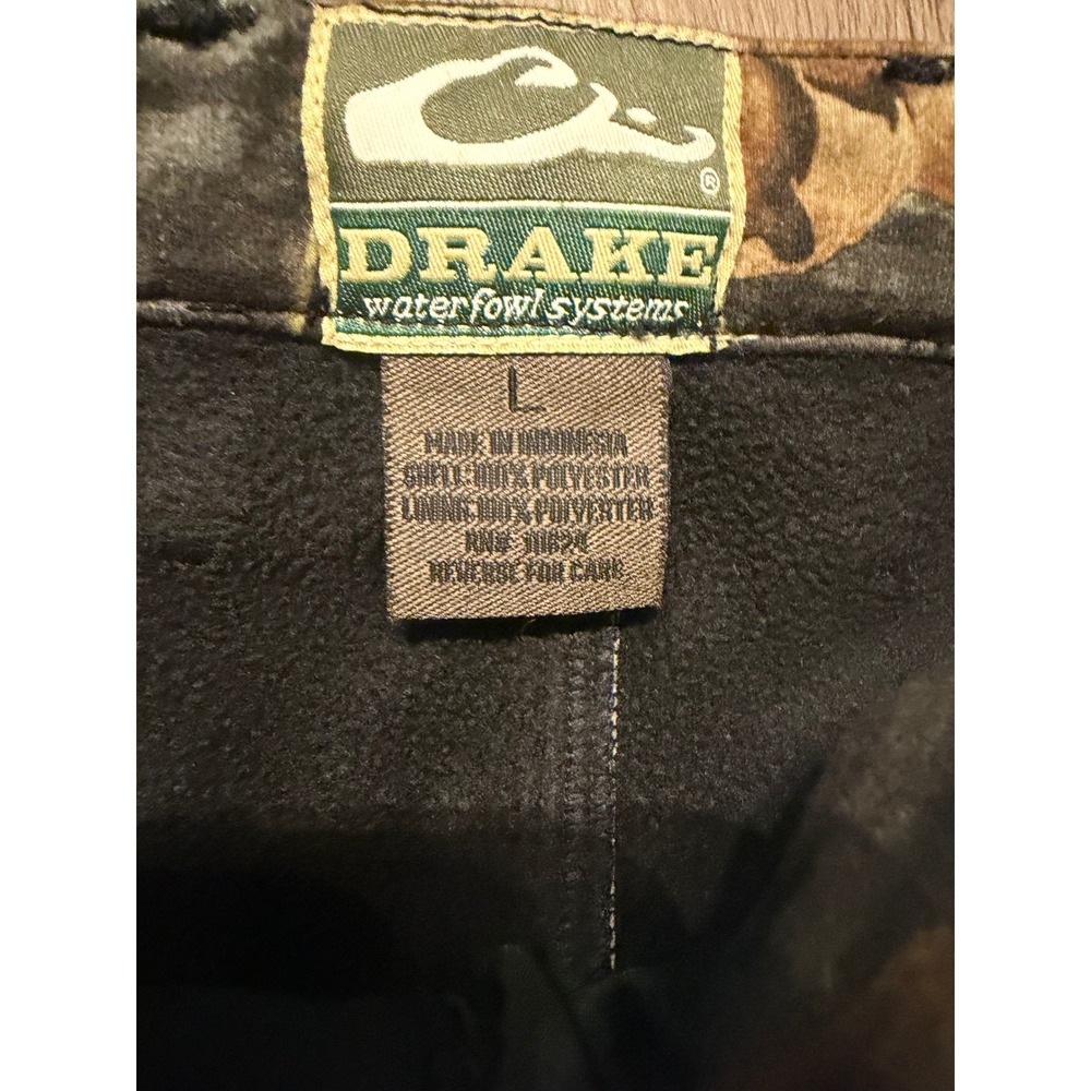 Drake Waterfowl Systems Mens Camo Fleece Lined Hunting Pants Large Tree Pattern - Picture 4 of 13